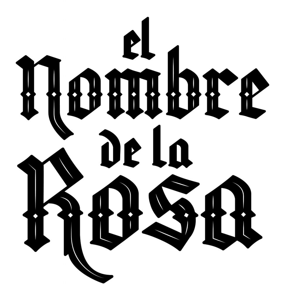 El Nombre de la Rosa lettering previo